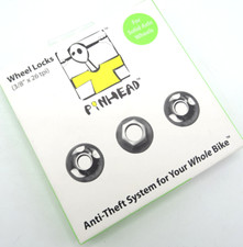 Pinhead Bike Anti-Theft Wheel Nut Lock Set 3/8 Solid Axle For 1 Wheel GN-453-H7