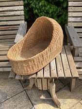 Vintage wicker doll cot - wicker,