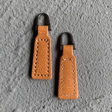 2x Zipper Pulls PU Leather