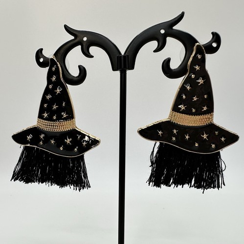 Witch hat drop earrings with - drop,