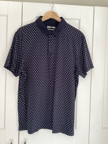 Men navy spotted polo - navy,