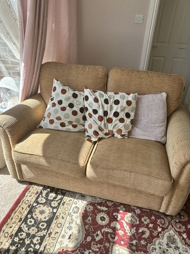 Beige fabric metal - &, seater
