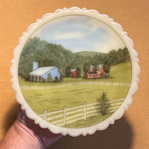Fenton plate signed - painted, by