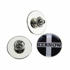 CORNWALL KERNOW CORNISH FLAG   METAL PIN BADGE WITH 25mm LOGO