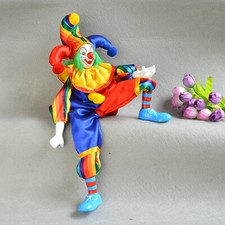Hand Painted Porcelain Clown Doll Vintage Dolls 15'' Toy Gift Home Decor