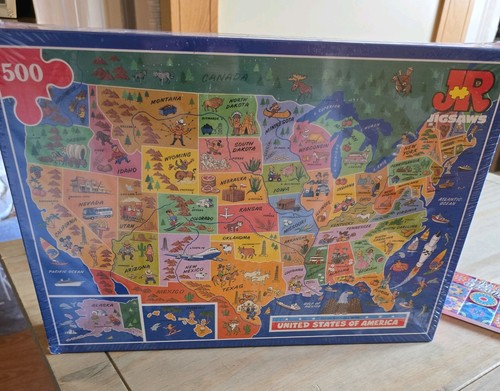 Jigsaws map the usa - map, 500