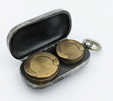 EDWARDIAN GUN METAL DOUBLE SOVEREIGN CASE c1910