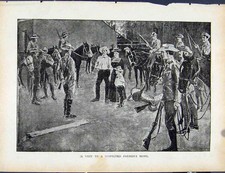 Original Old Antique Print