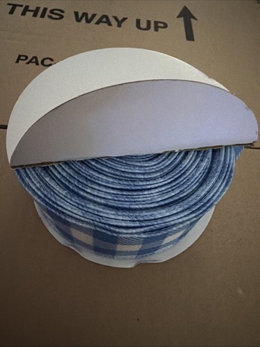 Blue and white checkered wired - and,