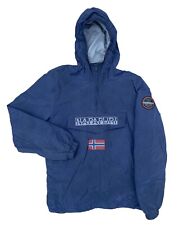 Napapijri Men’s Navy Blue Hooded Smock Jacket - Small