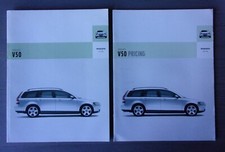 VOLVO V50 RANGE orig 2004 UK Mkt Full 44pp Sales Brochure & Price-List - T5 AWD