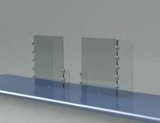 L Shaped 2 Sided SNEEZE GUARD