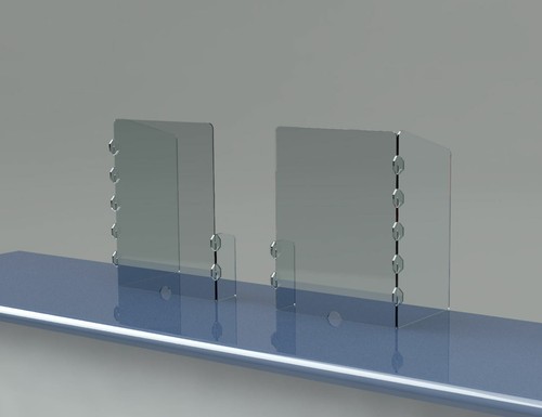 Shaped sided sneeze guard - shaped,