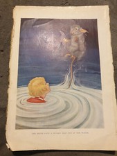 Vintage Alice in Wonderland Print, late 1940's Printing, Shabby Chic, Classic