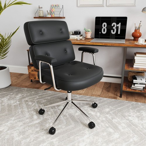 Leather upholstered desk - leather,