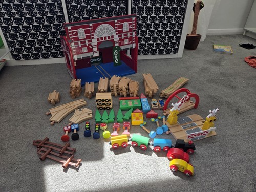 Large wooden train - wooden, track