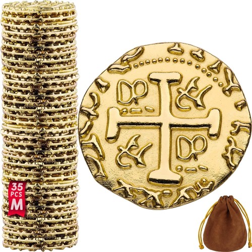 Metal pirate coins 35 - -, gold