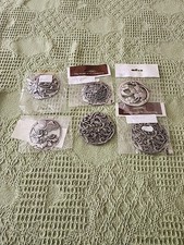 6 Pewter Potpourri Lids For
