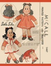 Reproduction Vintage Little Lulu 17" Cloth Doll Sewing Pattern