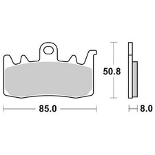 FRONT BRAKE PADS SBS 900HS CF