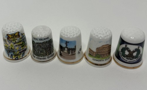 Bone china thimbles various - bone,