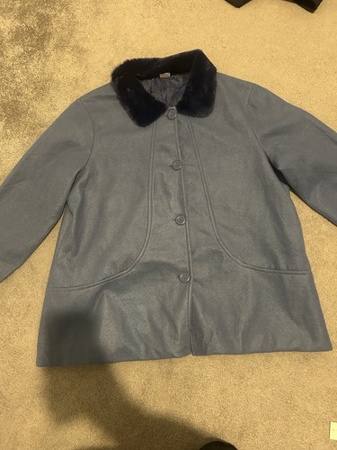 Women blue faux - women's, fur