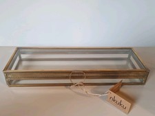 Nkuku Tama Long Box In Brass
