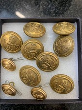 Vintage Brass Military Buttons