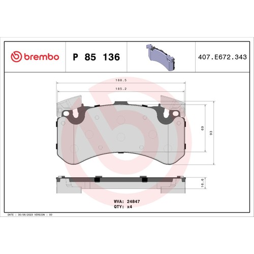 Brembo 136 brake pads set - brembo,