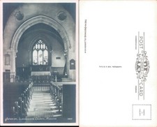 Interior Llangynwyd Church Maesteg Glamorgan Wales The RAP Real Photo RPPC