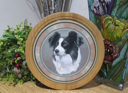 Lovely border collie wooden - border,