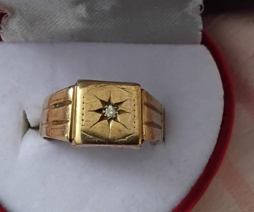 Antique vtg 9ct - 9ct, diamond