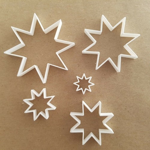 Star with eight points shape - points,