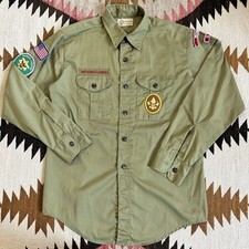 Vintage 1950s 60s Boy Scouts Patrol Leader Shirt Sz M