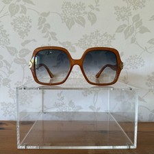 Chloé 746s Square Auburn Brown Sunglasses 