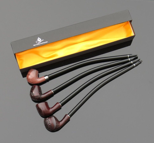 Extra long smoking pipe curved - long,