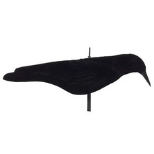 Flocked Crow Shell Decoy Ultra Realistic Ground Peg Stackable easy 2 use durable