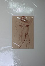 WILLIAM STRANG - Nude Woman (1904) Print Signed Lithograph Behind Mat