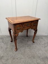 Antique Style Solid Oak Lowboy 3 Drawer Hall Table Side Table Desk Titchmarsh