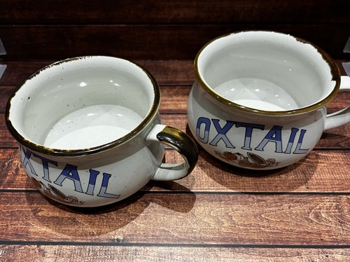Pair vintage oxtail soup - pair, of