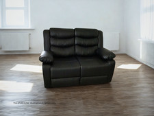 NEW Black Aire Leather Recliner 2 Seater Sofa  | Clearance | Best Offer!