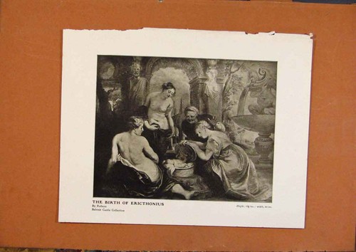 Original old antique print the - original,