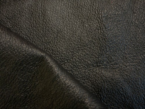 Jet black soft pigskin - black, leather