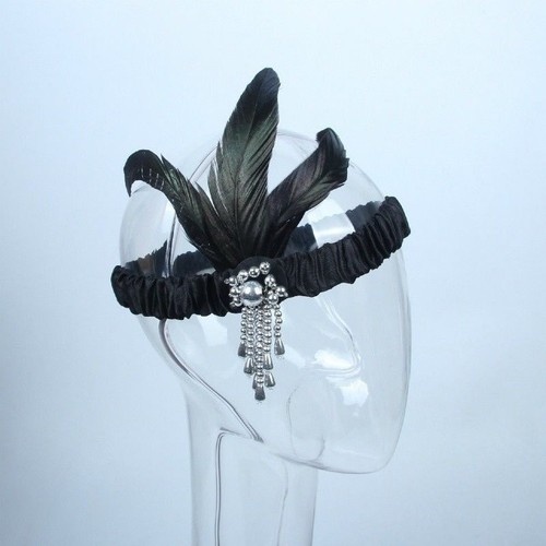 1920s headband feather - headband,