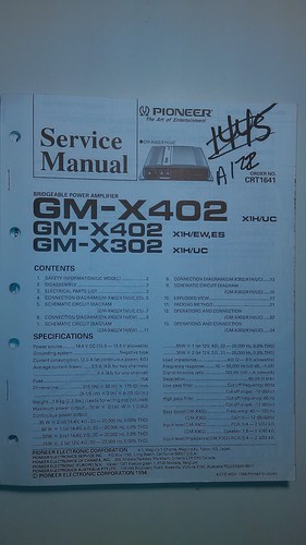 Pioneer 402 302 service - 302,