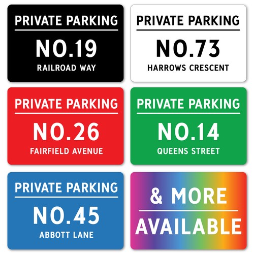 Custom private parking sign - private,