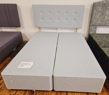 Harrison Padded Top Divan base & Headboard, King Size, Light Blue (EE13)