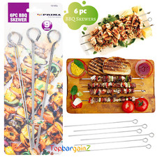 6 x Metal BBQ Skewers Barbecue
