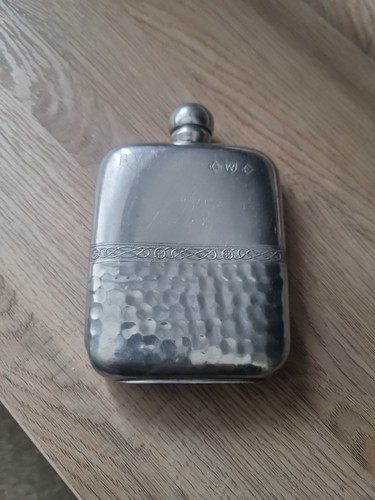 Sheffield pewter hip flask 6oz - sheffield,