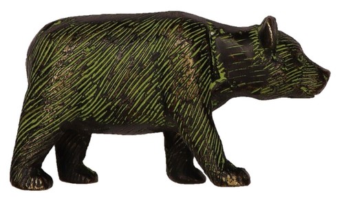 Bear shape figurine brass - shape,